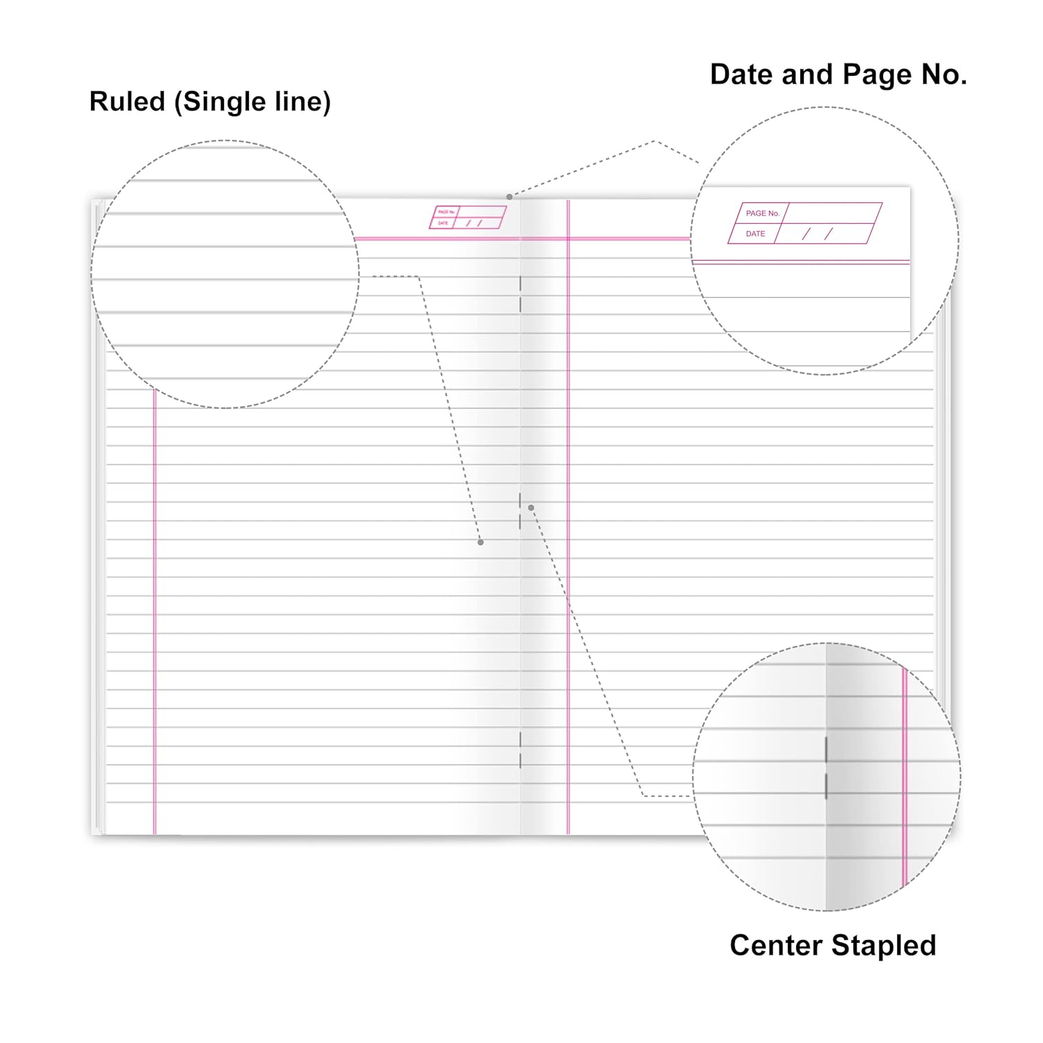 Sundaram A4 Note Book | Case Bound | 172 Pages | 21 X 29.7 cm | Single Line| C11