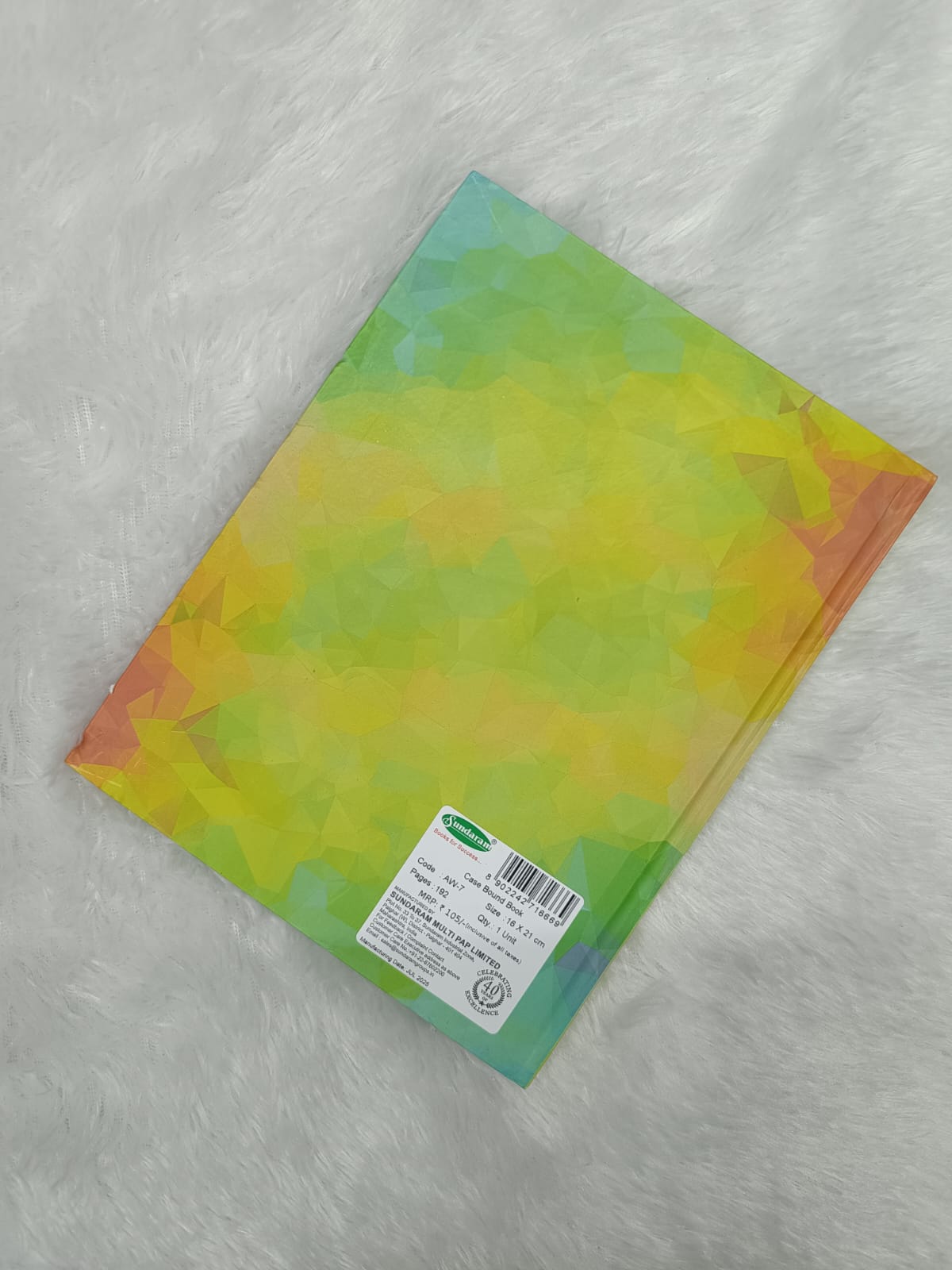 Sundaram Note Book | AW7 | Hard Bound | 192 Pages | 16 x 21 cm | Single Line |