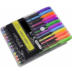 Gel Pens Set Color Gel Pens,Glitter, Metallic, Neon Pens Set Good Gift For Coloring Kids Sketching Painting Drawing (Pastel Neon Pen) (Set Of 12)