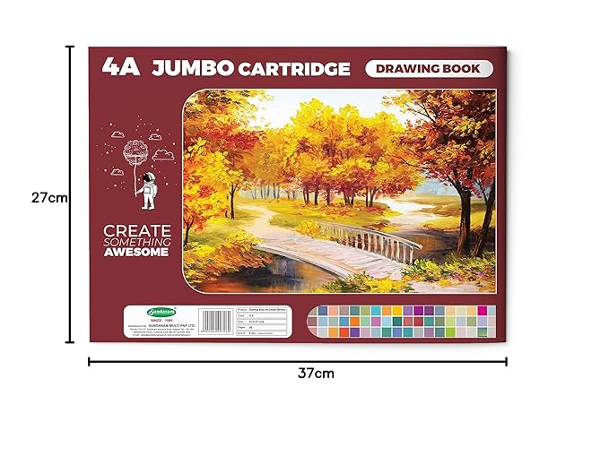 Sundaram Drawing Copy 36 Pages  (Soft Bound) D6 | Size - 4A JUMBO | 37 x 27 |