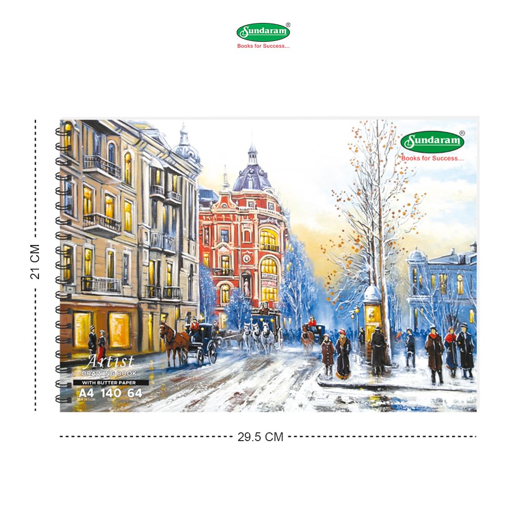 Sundaram Artist Collection | Artist Drawing Book (Butter Paper) - A4-64 Pages D-11B | 21 x 29.5