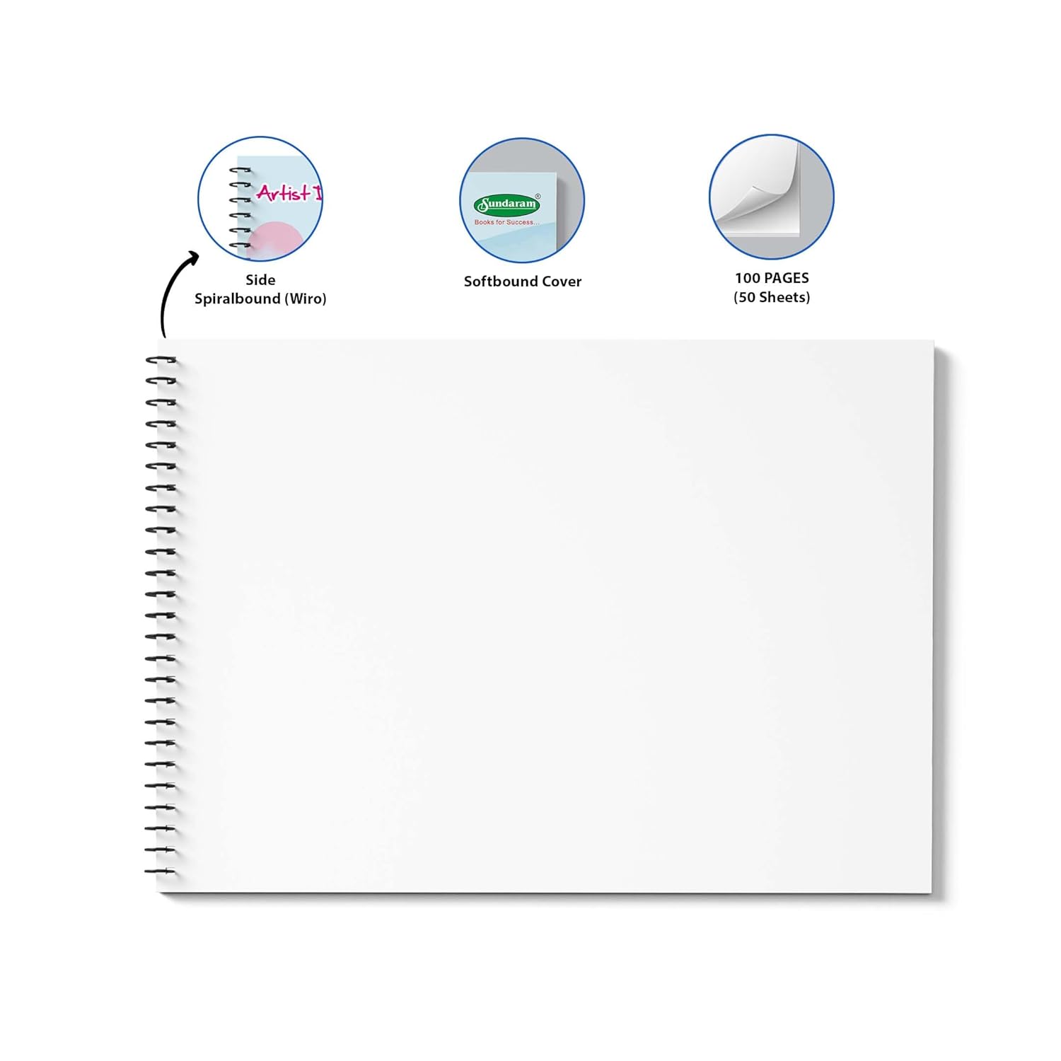 Sundaram Artist Collection, Artist Drawing Book | A3-100 Pages (D-12) | 29.5 x 42 |