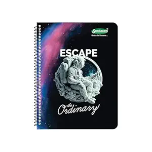 Sundaram Spiral Long Book | For Students And Executives |Unruled Spiral Bound With Safety Lock (S-11P) | A4 Size - 21 X 29.7 Cm | No Lines | 172 Pages |