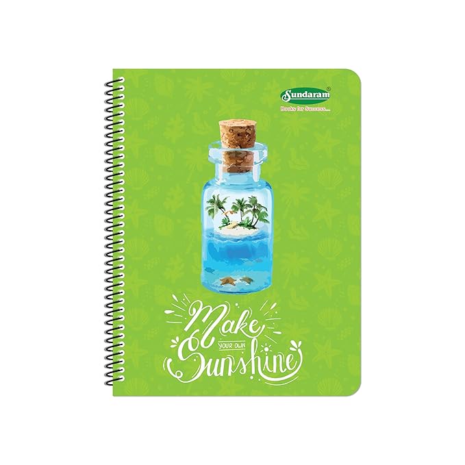 Sundaram Spiral Long Book | For Students And Executives |Unruled Spiral Bound With Safety Lock (S-14P) | A4 Size - 21 X 29.7 Cm | No Lines | 400 Pages |