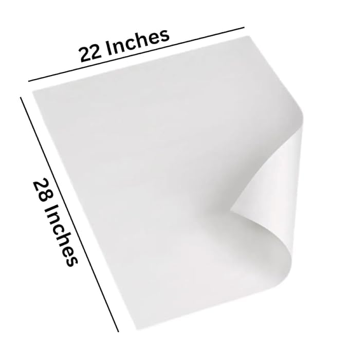 White Chart/Pastel Sheets - Pack of 5, A1, Big/Full Size Chart Paper, Used in Art and Craft, Collage, Projects, Posters etc. Plain/Unrulled, Size: 72x56 Centimeters, 220 GSM Thickness