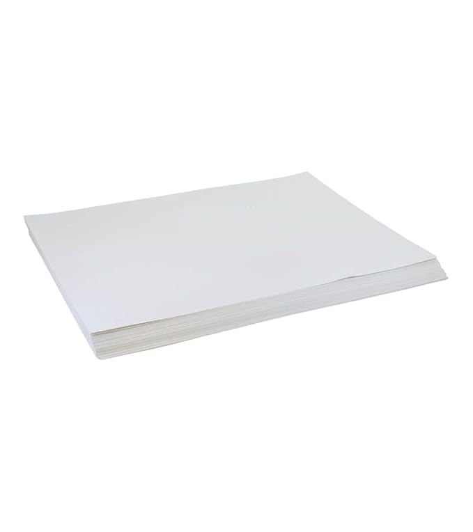 White Chart/Pastel Sheets - Pack of 5, A1, Big/Full Size Chart Paper, Used in Art and Craft, Collage, Projects, Posters etc. Plain/Unrulled, Size: 72x56 Centimeters, 220 GSM Thickness