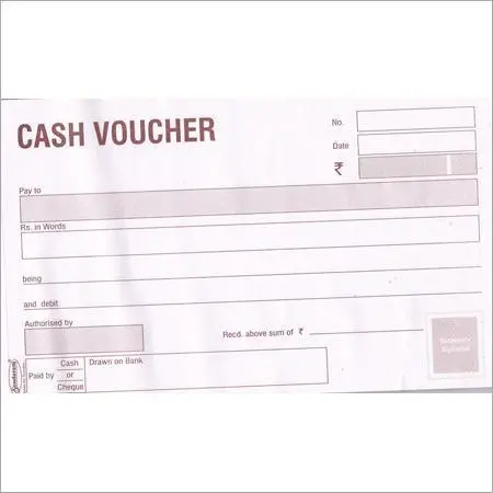 Sundaram Hard Bound Cash Voucher Book 18.7 x 10.5 cm – 50 Pages