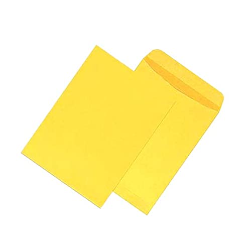 Laminated Envelope 12” x 9.5” Yellow A4 Size Business Envelopes (Pack of 10pcs) (Yellow)