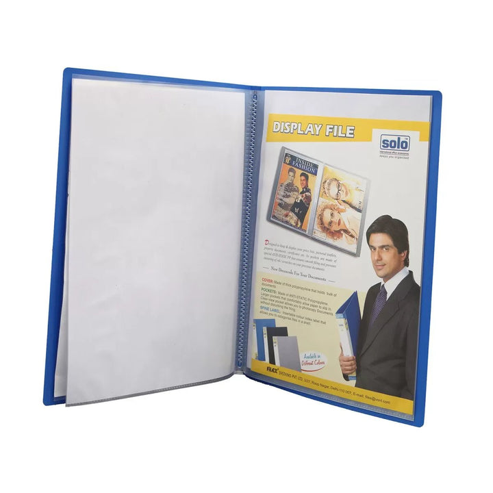 Display File - A4 Size | 60 Clear-View Pockets | Holds Up to 100 Sheets | Non-Stick Pockets | Loose Leaf Folder | Organizer for Presentations, Certificates, Photos & Contracts