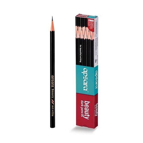Apsara Beauty Dark Pencils 10 pcs (Sharpner + Eraser)