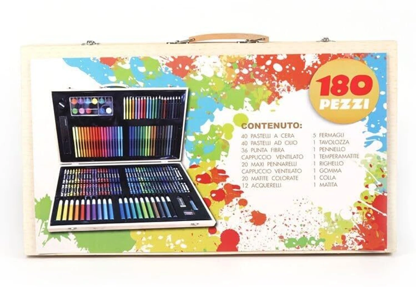 180 Color Set, Storage Case with Art and Craft Supplies Kit